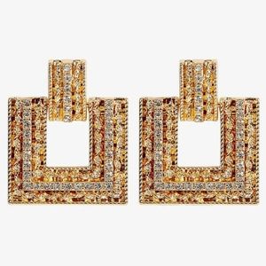 Express Multi Stone Mini Rectangular Drop Earrings